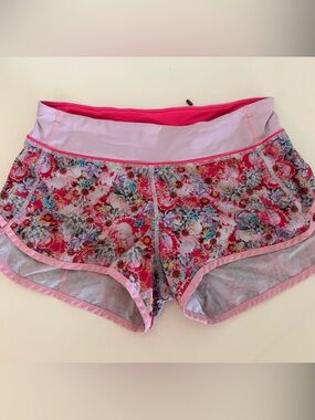 Lululemon Run: Speed Short *2-way Stretch Flowabunga Mini Multi/Bleached Coral